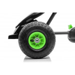 Šľapacia kára LEAN CARS Gokart G18 s nafukovacími kolesami - zelená